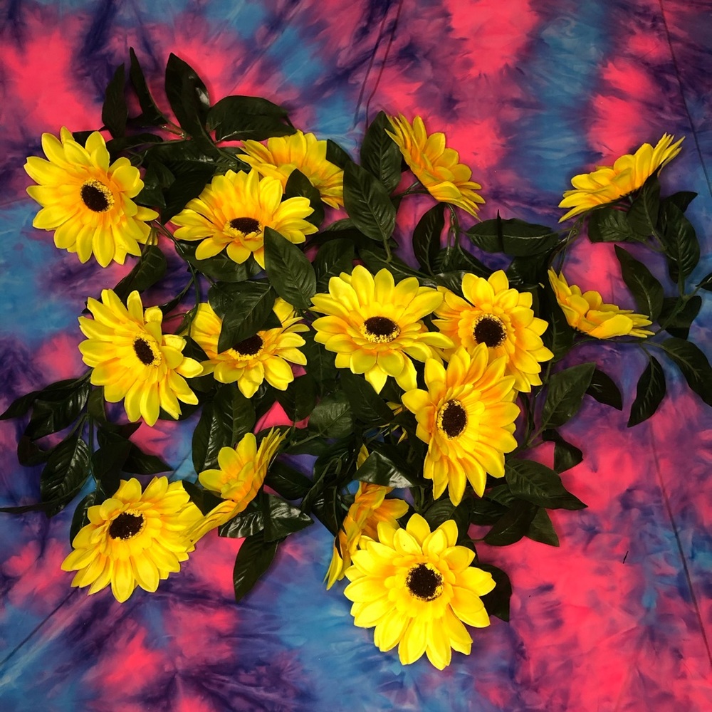 🦋set of 2 sunflower vines 6ft